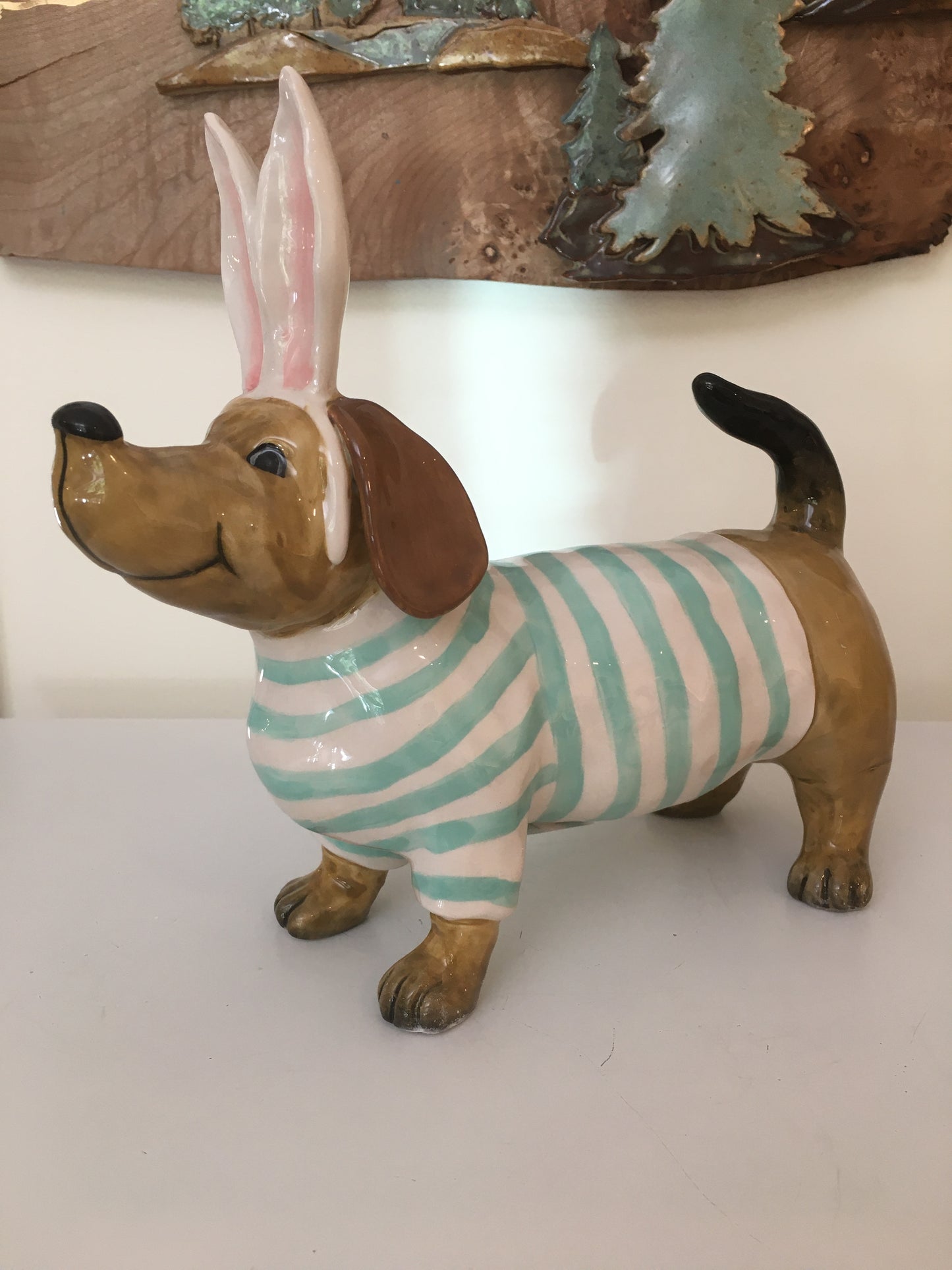 Easter Dachshund Figurine