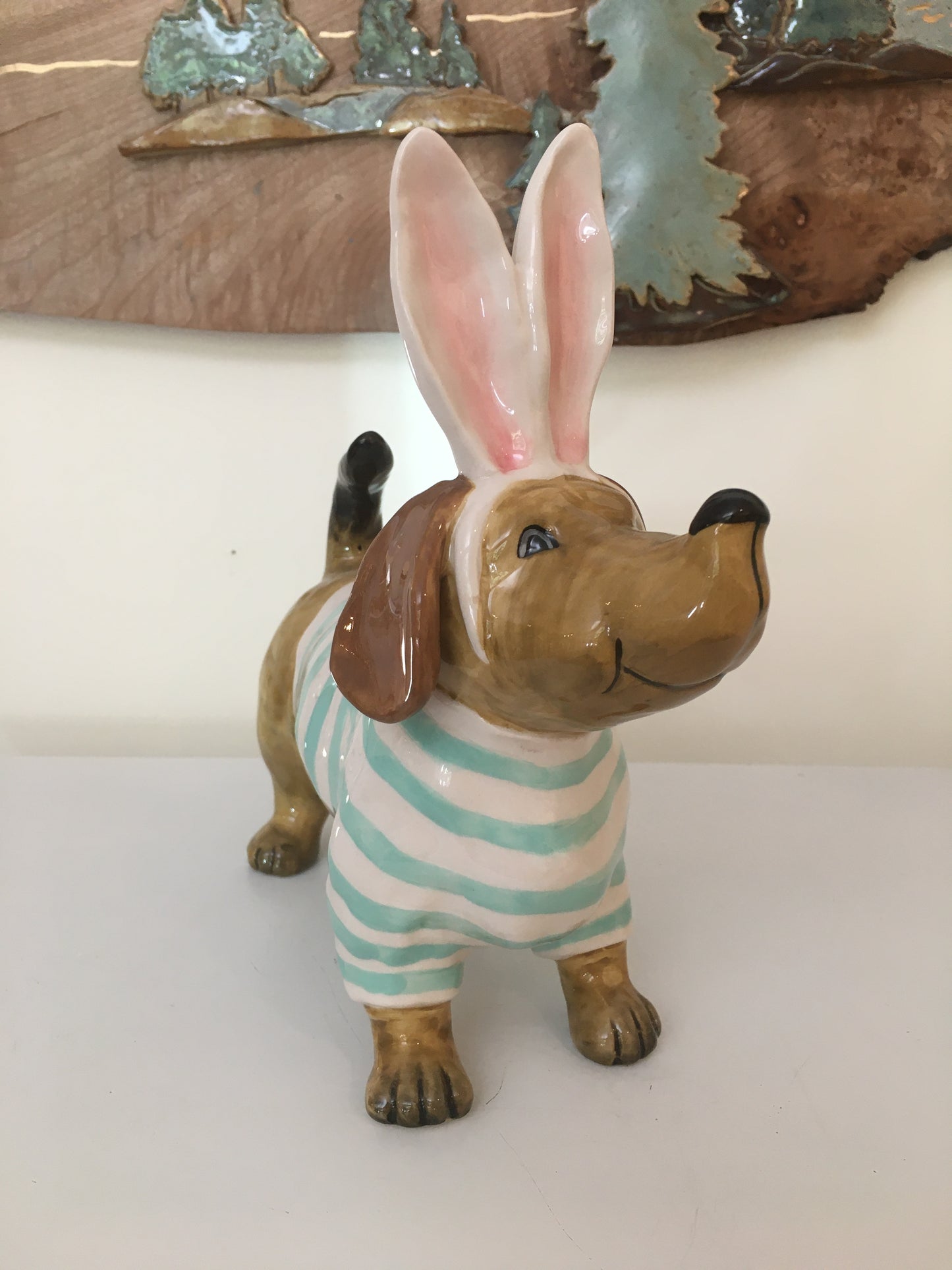 Easter Dachshund Figurine