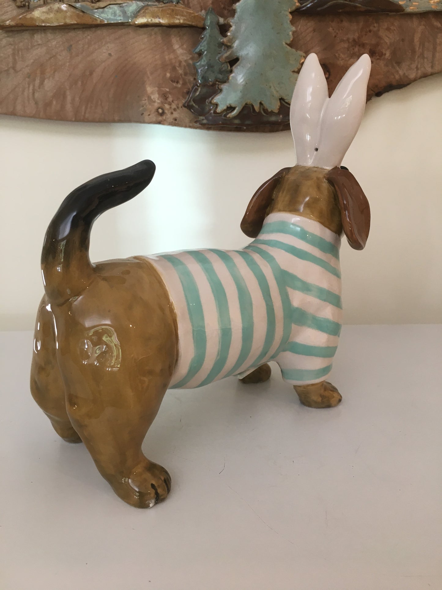 Easter Dachshund Figurine