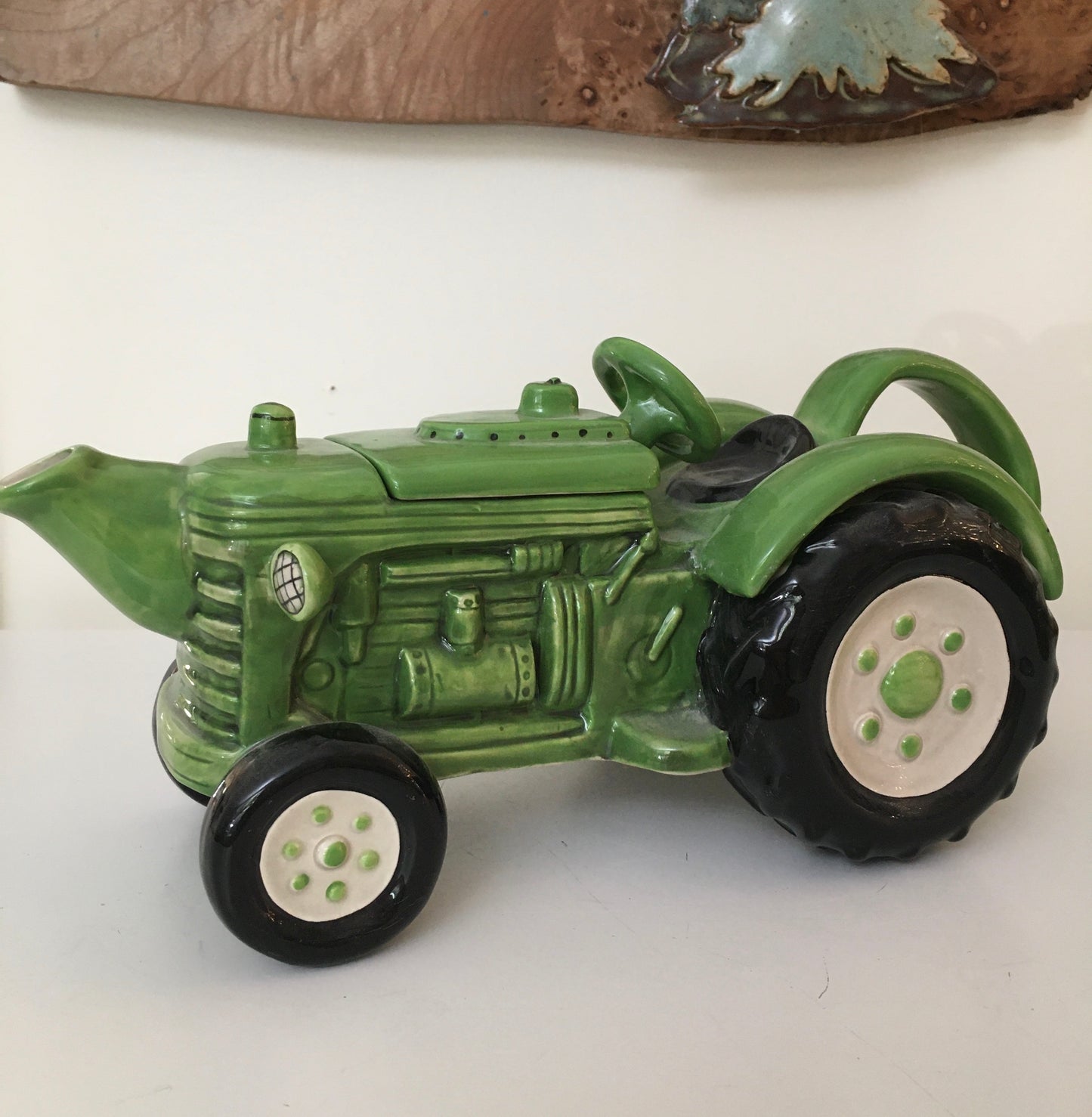 Tractor Teapot Green