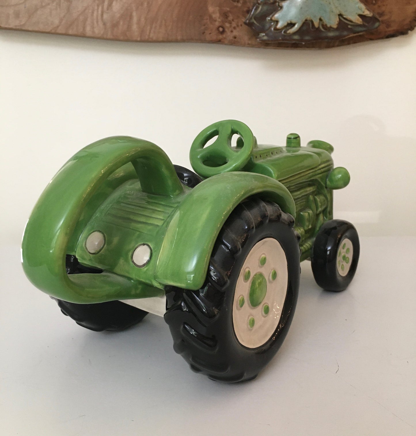 Tractor Teapot Green