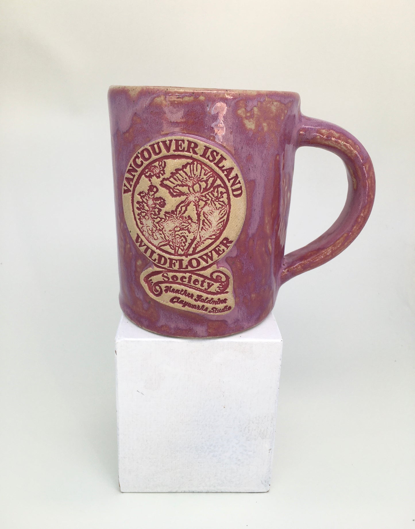 Vancouver Island Wildflower Society Mug (tall pink)