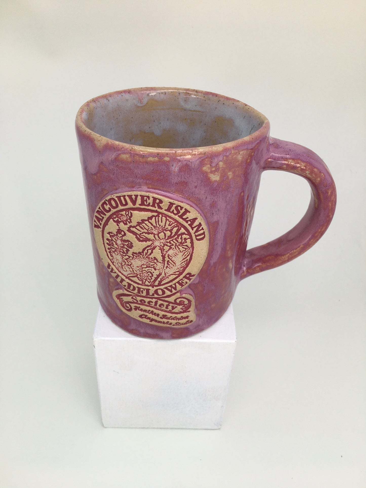 Vancouver Island Wildflower Society Mug (tall pink)