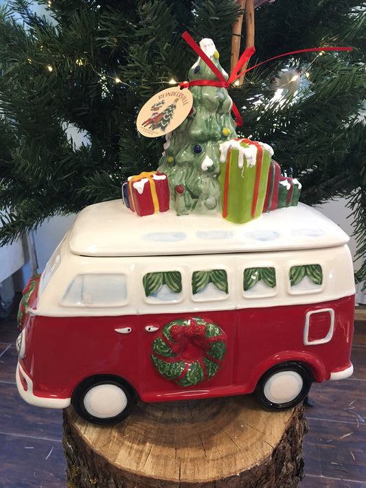 Christmas Van Cookie Jar