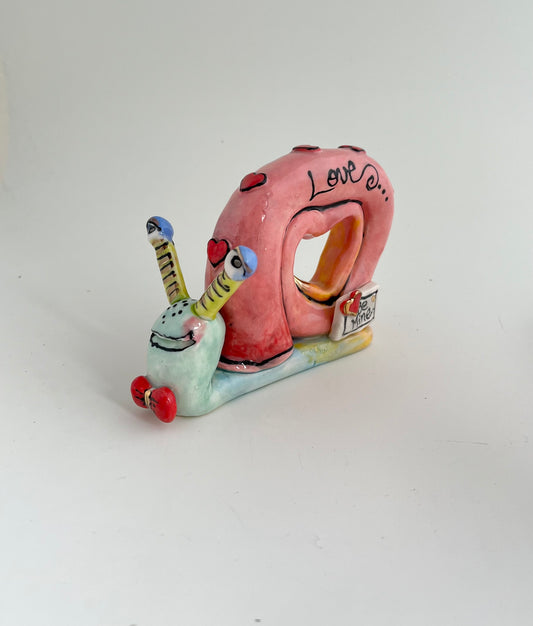 Valentine's Love Bug- Snail Pink Shell