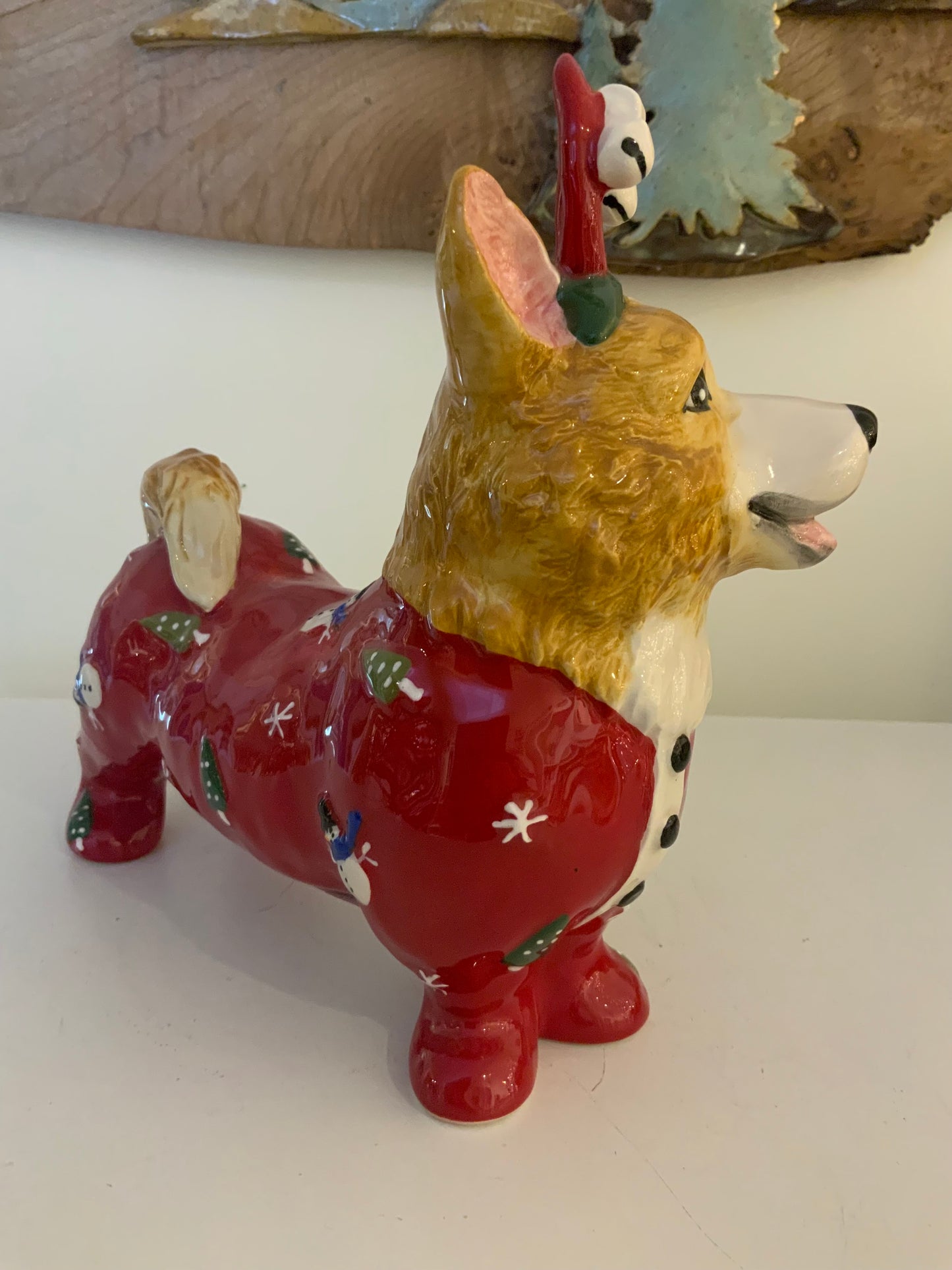 Merry and Bright Corgi Figurine