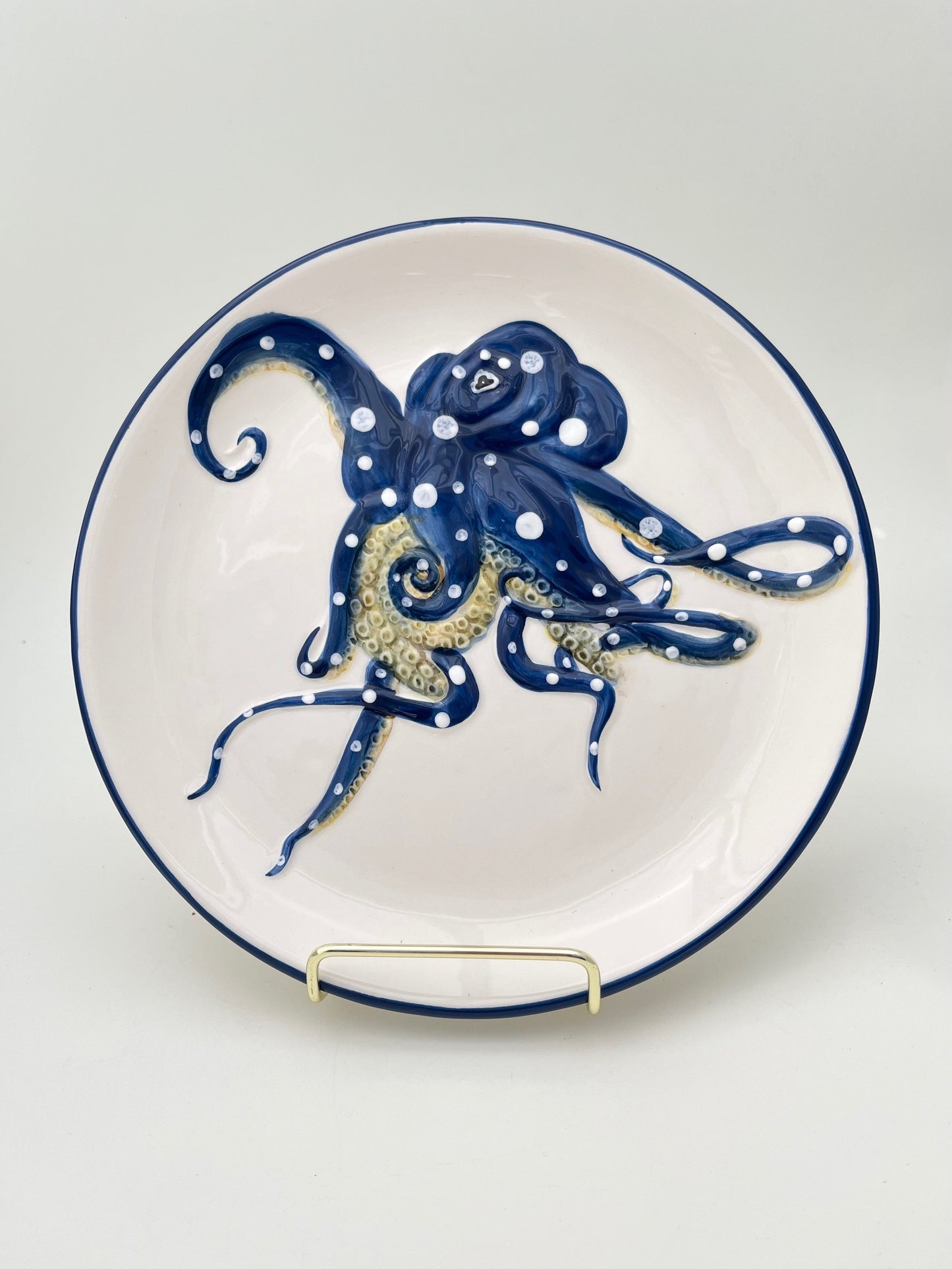 Blue Octopus Salad Plate