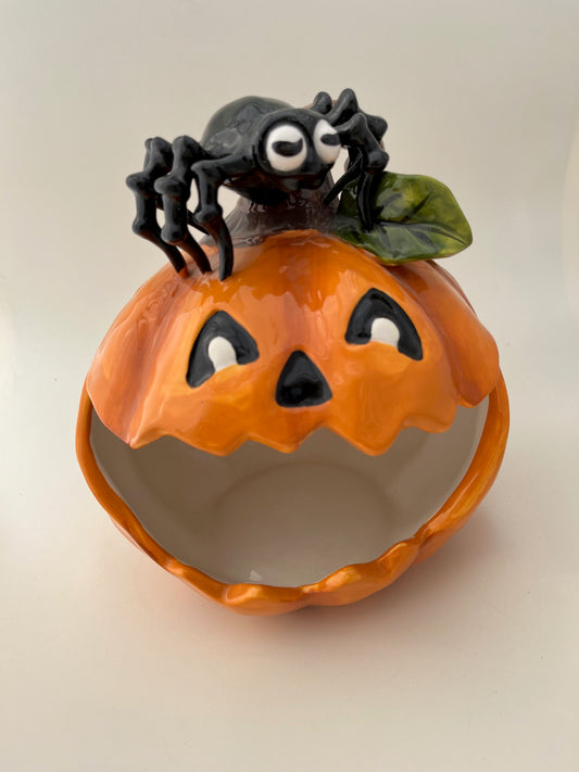 Pumpkin Spider Candy Bowl