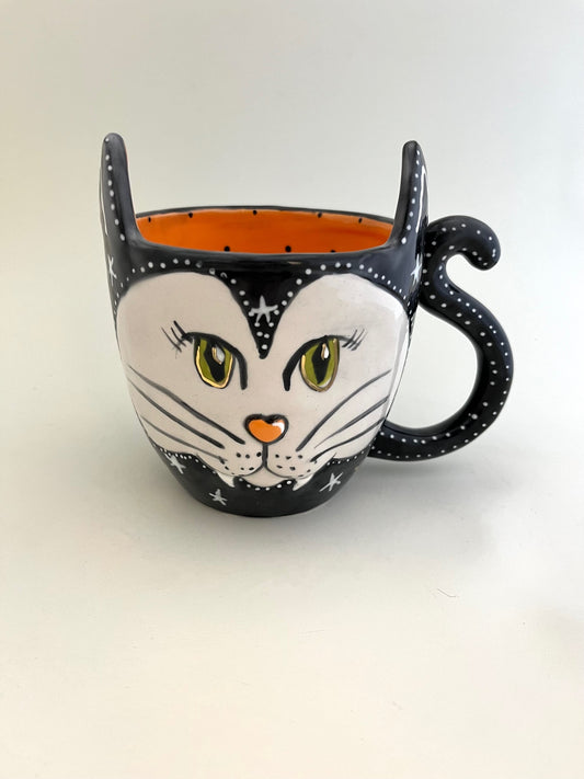 Reimagined Happy Halloween Cat Mug