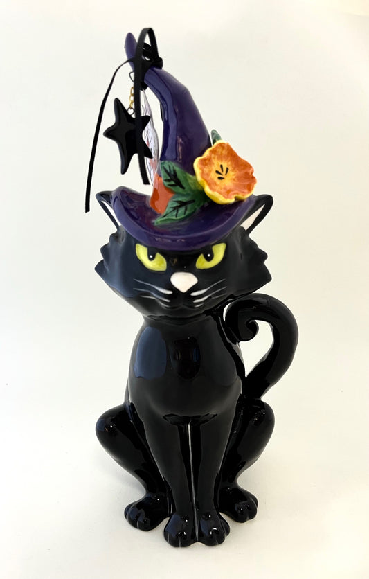 Witch Hat Cat Figurine