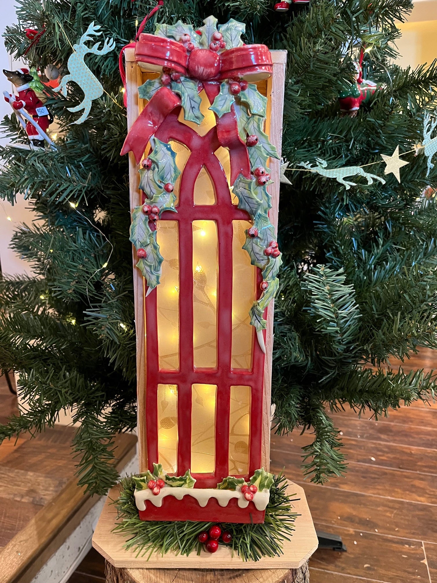 Holiday Frosted Glass Window Shadow Box – Heather Goldminc Clayworks Studio
