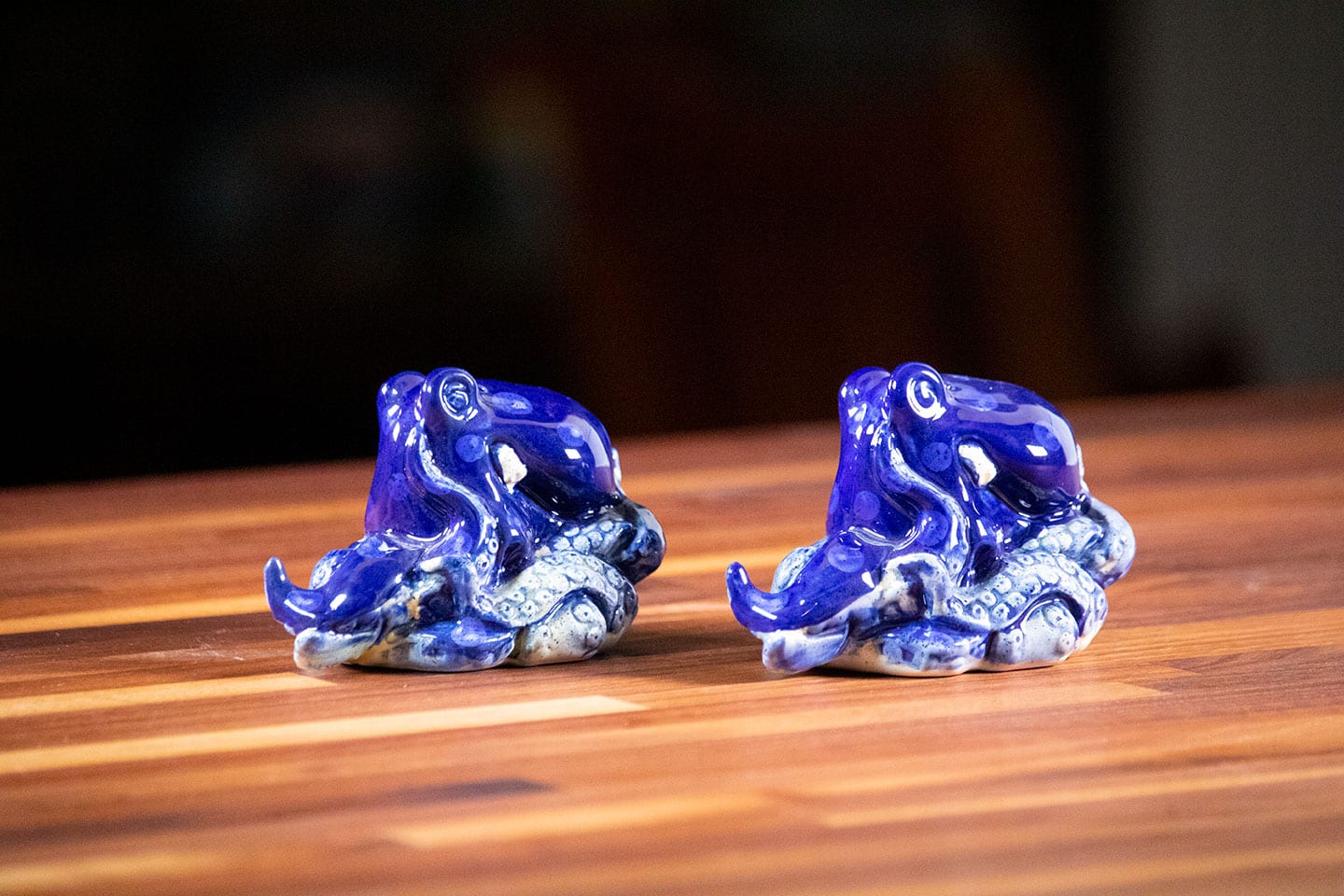 Blue Octopus Salt and Pepper Set