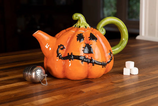 Stitched Pumpkin Teapot