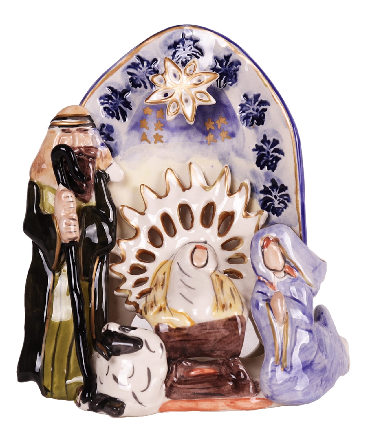 Traditional Nativity Tea Light Holder