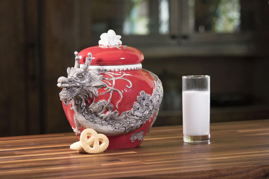 Clayworks Red Dragon Cookie Jar