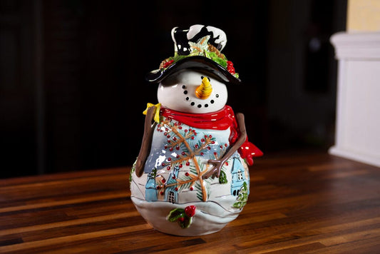 The Night Before Christmas Snowman Cookie Jar