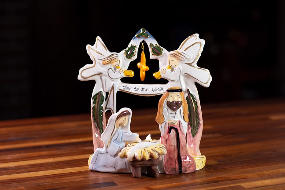 Nativity Joy To The World Tealight Holder