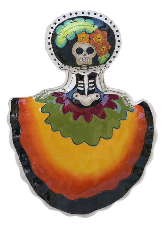 Day of Dead Girl 2 Section Platter