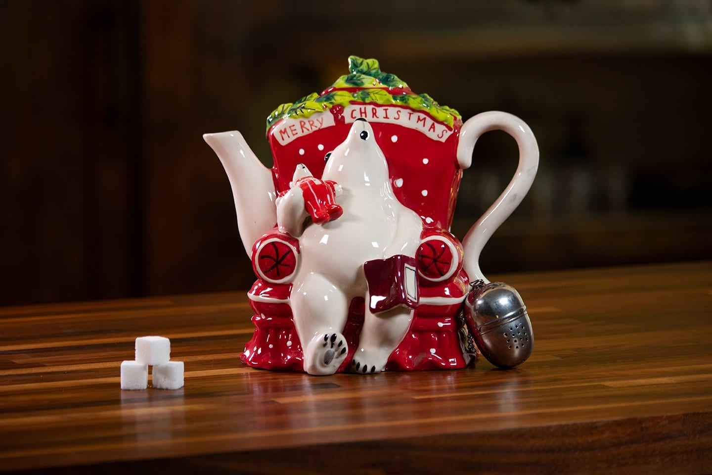 Merry Christmas Bear Teapot