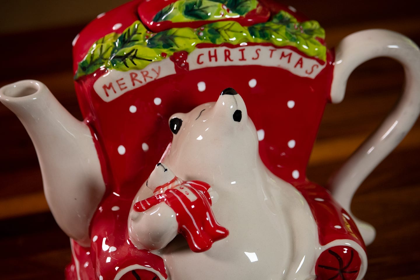 Merry Christmas Bear Teapot