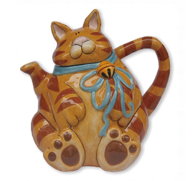 Orange Cat Teapot